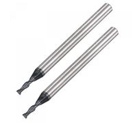 sourcing map Square Nose End Mill, 2mm Tip Dia Solid Carbide AlTiN Coated CNC Router Bits 2 Flute Spiral Milling Cutter HRC45 with 4mm Shank 50mm (2-inch) Length, 2pcs