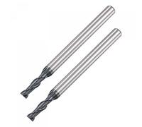 sourcing map Square Nose End Mill, 3mm Tip Dia Solid Carbide AlTiN Coated CNC Router Bits 2 Flute Spiral Milling Cutter HRC45 with 4mm Shank 50mm (2-inch) Length, 2pcs
