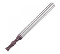 sourcing map Square Nose End Mill, 3mm Tip Dia Solid Carbide AlTiN Coated CNC Router Bits 2 Flute Spiral Milling Cutter HRC55 with 4mm Shank 50mm (2-inch) Length