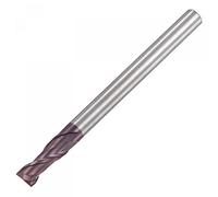 sourcing map Square Nose End Mill, 4mm Tip Dia Solid Carbide AlTiN Coated CNC Router Bits 2 Flute Spiral Milling Cutter HRC55 with 4mm Shank 50mm (2-inch) Length