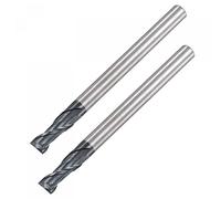 sourcing map Square Nose End Mill, 4mm Tip Dia Solid Carbide AlTiN Coated CNC Router Bits 2 Flute Spiral Milling Cutter HRC45 with 4mm Shank 50mm (2-inch) Length, 2pcs
