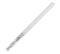 sourcing map Square Nose End Mill, 4mm Tip Dia Solid Carbide Uncoated CNC Router Bits 2 Flute Spiral Milling Cutter HRC55 with 4mm Shank 75mm (3-inch) Length