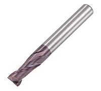 sourcing map Square Nose End Mill, 6mm Tip Dia Solid Carbide AlTiN Coated CNC Router Bits 2 Flute Spiral Milling Cutter HRC55 with 6mm Shank 50mm (2-inch) Length