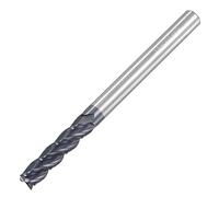 sourcing map Square Nose End Mill, 8mm Tip Dia Solid Carbide AlTiN Coated CNC Router Bits 4 Flute Spiral Milling Cutter HRC45 with 8mm Shank 100mm (4-inch) Length