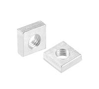 sourcing map Square Nuts, M6x11mmx4mm Zinc-Plated Metric Coarse Thread Assortment Kit, 25 Pcs