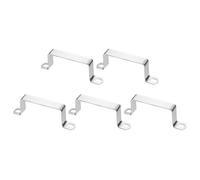 sourcing map Square Pipe Clamp 80x40mm 304 Stainless Steel Silver 5pcs