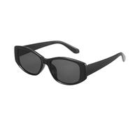 sourcing map Square Polarized Sunglasses Trendy Oval Sun Glasses for Women and Men, Black(Gray Lens)