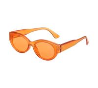 sourcing map Square Polarized Sunglasses Trendy Retro Rectangle Sun Glasses for Women and Men, Orange(Orange Lens)
