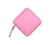 sourcing map Square Retractable Measuring Tape 150cm/60-inch Soft Leather Case Tailors Tape Measure Pocket Size for Body, Sewing Measurements, Pink