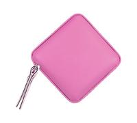 sourcing map Square Retractable Measuring Tape 150cm/60-inch Soft Leather Case Tailors Tape Measure Pocket Size for Body, Fabric, Sewing Measurements, Magenta