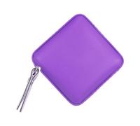sourcing map Square Retractable Measuring Tape 150cm/60-inch Soft Leather Case Tailors Tape Measure Pocket Size for Body, Fabric, Sewing Measurements, Purple