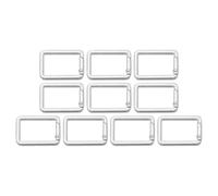 sourcing map Square Shaped Spring Snap Keychain Clip, 40mm Metal Trigger Keychain Hook Clip Key Hook Buckle for Purses Wallet Belts Hardware Bags, Silver Pack of 10