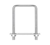 sourcing map Square U-Bolts, 2 Sets 78mm(3.07") Inner Width 120mm Length M10 304 Stainless Steel U Clamp Bolt with Nuts and Plates, for Boat Trailer