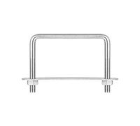sourcing map Square U-Bolts, 2 Sets 87mm(3.43") Inner Width 70mm Length M8 304 Stainless Steel U Clamp Bolt with Nuts and Plates, for Boat Trailer