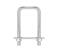 sourcing map Square U-Bolts, 3 Sets 52mm(2.05") Inner Width 120mm Length M10 304 Stainless Steel U Clamp Bolt with Nuts and Plates, for Boat Trailer