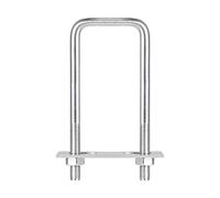 sourcing map Square U-Bolts, 3 Sets 52mm(2.05") Inner Width 150mm Length M10 304 Stainless Steel U Clamp Bolt with Nuts and Plates, for Boat Trailer