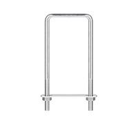 sourcing map Square U-Bolts, 3 Sets 62mm(2.44") Inner Width 160mm Length M8 304 Stainless Steel U Clamp Bolt with Nuts and Plates, for Boat Trailer