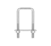 sourcing map Square U-Bolts, 42mm(1.65") Inner Width 100mm Length M8 304 Stainless Steel U Clamp Bolt with Nuts and Plates, for Boat Trailer