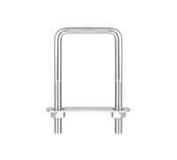 sourcing map Square U-Bolts, 5 Sets 52mm(2.05") Inner Width 100mm Length M8 304 Stainless Steel U Clamp Bolt with Nuts and Plates, for Boat Trailer