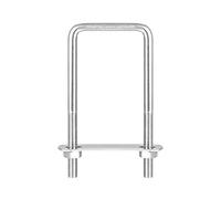 sourcing map Square U-Bolts, 5 Sets 52mm(2.05") Inner Width 120mm Length M8 304 Stainless Steel U Clamp Bolt with Nuts and Plates, for Boat Trailer