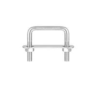 sourcing map Square U-Bolts, 52mm(2.05") Inner Width 50mm Length M8 304 Stainless Steel U Clamp Bolt with Nuts and Plates, for Boat Trailer