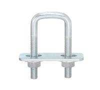 sourcing map Square U-Bolts, 6 Sets 20mm Inner Width 50mm Length M6 Zinc-Plated Carbon Steel U Clamp Bolt with Nuts and Plates, for Boat Trailer