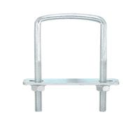 sourcing map Square U-Bolts, 6 Sets 60mm Inner Width 100mm Length M8 Zinc-Plated Carbon Steel U Clamp Bolt with Nuts and Plates, for Boat Trailer