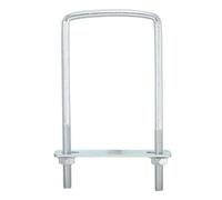 sourcing map Square U-Bolts, 6 Sets 70mm Inner Width 160mm Length M8 Zinc-Plated Carbon Steel U Clamp Bolt with Nuts and Plates, for Boat Trailer