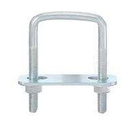 sourcing map Square U-Bolts, 8 Sets 35mm Inner Width 60mm Length M6 Zinc-Plated Carbon Steel U Clamp Bolt with Nuts and Plates, for Boat Trailer