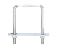 sourcing map Square U-Bolts, 8 Sets 50mm Inner Width 80mm Length M6 Zinc-Plated Carbon Steel U Clamp Bolt with Nuts and Plates, for Boat Trailer