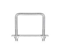 sourcing map Square U-Bolts, 87mm(3.43") Inner Width 100mm Length M10 304 Stainless Steel U Clamp Bolt with Nuts and Plates, for Boat Trailer