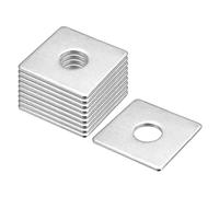 sourcing map Square Washer, 10pcs M16x50x50x2mm 304 Stainless Steel Square Plate Washers Flat Pad Spacer Gasket for Hardware Fastener