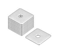 sourcing map Square Washer, 10pcs M3x16x16x1mm 304 Stainless Steel Square Plate Washers Flat Pad Spacer Gasket for Hardware Fastener