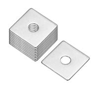 sourcing map Square Washer, 10Pcs M5x20x20x1mm 304 Stainless Steel Square Plate Washers Flat Pad Spacer Gasket for Hardware Fastener