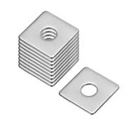 sourcing map Square Washer, 10Pcs M8x25x25x1.5mm 304 Stainless Steel Square Plate Washers Flat Pad Spacer Gasket for Hardware Fastener
