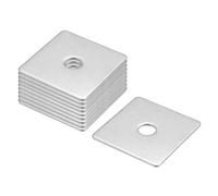 sourcing map Square Washer, 15Pcs M10x50x50x2mm Square Plate Washers | 304 Stainless Steel, Flat Pad Spacer Gasket, for Hardware Fastener