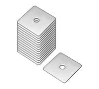 sourcing map Square Washer, 15Pcs M6x40x40x2mm Square Plate Washers | 304 Stainless Steel, Flat Pad Spacer Gasket, for Hardware Fastener
