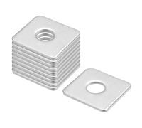 sourcing map Square Washer, 20Pcs M10x30x30x3mm 304 Stainless Steel Square Plate Washers Flat Pad Spacer Gasket for Hardware Fastener
