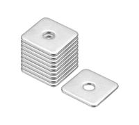sourcing map Square Washer, 25Pcs M5x20x20x1.5mm Square Plate Washers | 304 Stainless Steel, Flat Pad Spacer Gasket, for Hardware Fastener