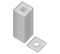 sourcing map Square Washer, 25Pcs M8x25x25x1.5mm Square Plate Washers | 304 Stainless Steel, Flat Pad Spacer Gasket, for Hardware Fastener