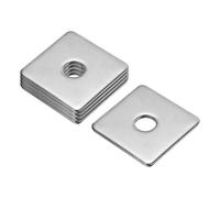 sourcing map Square Washer, 5Pcs M10x40x40x3mm 304 Stainless Steel Square Plate Washers Flat Pad Spacer Gasket for Hardware Fastener