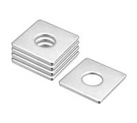 sourcing map Square Washer, 5pcs M12x40x40x4mm 304 Stainless Steel Square Plate Washers Flat Pad Spacer Gasket for Hardware Fastener