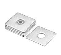 sourcing map Square Washer, 5pcs M16x50x50x2mm 304 Stainless Steel Square Plate Washers Flat Pad Spacer Gasket for Hardware Fastener