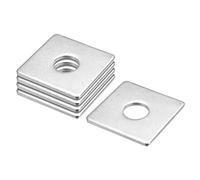 sourcing map Square Washer, 5pcs M16x50x50x3mm 304 Stainless Steel Square Plate Washers Flat Pad Spacer Gasket for Hardware Fastener