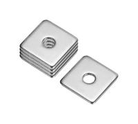 sourcing map Square Washer, 5Pcs M5x20x20x2mm 304 Stainless Steel Square Plate Washers Flat Pad Spacer Gasket for Hardware Fastener