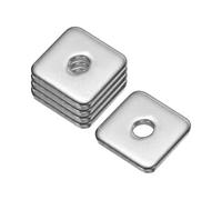 sourcing map Square Washer, 5Pcs M5x20x20x3mm 304 Stainless Steel Square Plate Washers Flat Pad Spacer Gasket for Hardware Fastener