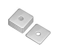 sourcing map Square Washer, 5Pcs M5x25x25x1.5mm 304 Stainless Steel Square Plate Washers Flat Pad Spacer Gasket for Hardware Fastener