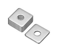 sourcing map Square Washer, 5Pcs M6x20x20x2mm 304 Stainless Steel Square Plate Washers Flat Pad Spacer Gasket for Hardware Fastener