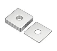 sourcing map Square Washer, 5Pcs M8x40x40x2mm 304 Stainless Steel Square Plate Washers Flat Pad Spacer Gasket for Hardware Fastener