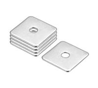sourcing map Square Washer, 5pcs M8x40x40x3mm 304 Stainless Steel Square Plate Washers Flat Pad Spacer Gasket for Hardware Fastener